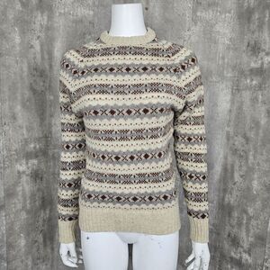 Vintage‎ McGregor S Wool Blend Fair Isle Eclectic Grandpa Sweater Ski Winter